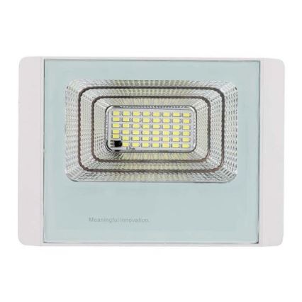 LED Zewnętrzny naświetlacz solarny LED/12W/3,2V IP65 4000K + pilot zdalnego sterowania