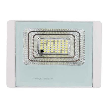 LED Zewnętrzny naświetlacz solarny LED/12W/3,2V IP65 4000K + pilot zdalnego sterowania