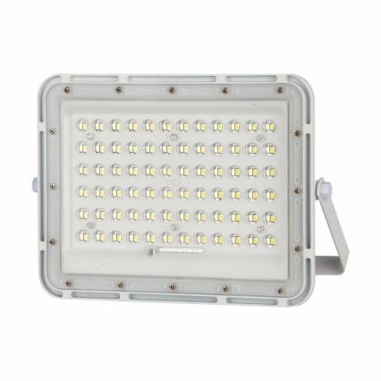 LED Zewnętrzny ściemnialny naświetlacz solarny LED/15W/3,2V IP65 4000K biały + pilot zdalnego sterowania