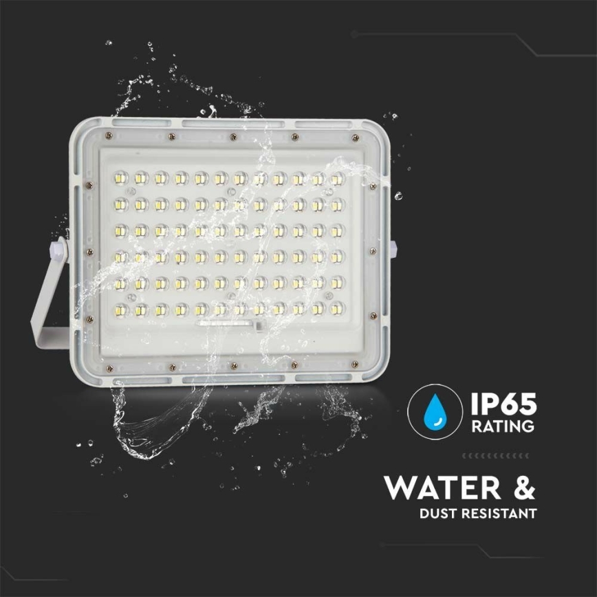LED zewnętrzny ściemnialny solarny reflektor LED/15W/3,2V IP65 4000K 12000 mAh biały + zdalne sterowanie