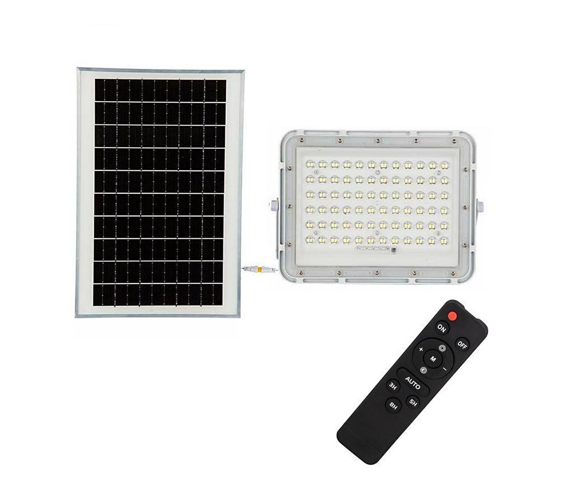LED Zewnętrzny naświetlacz solarny LED/15W/3,2V IP65 4000K biały + pilot