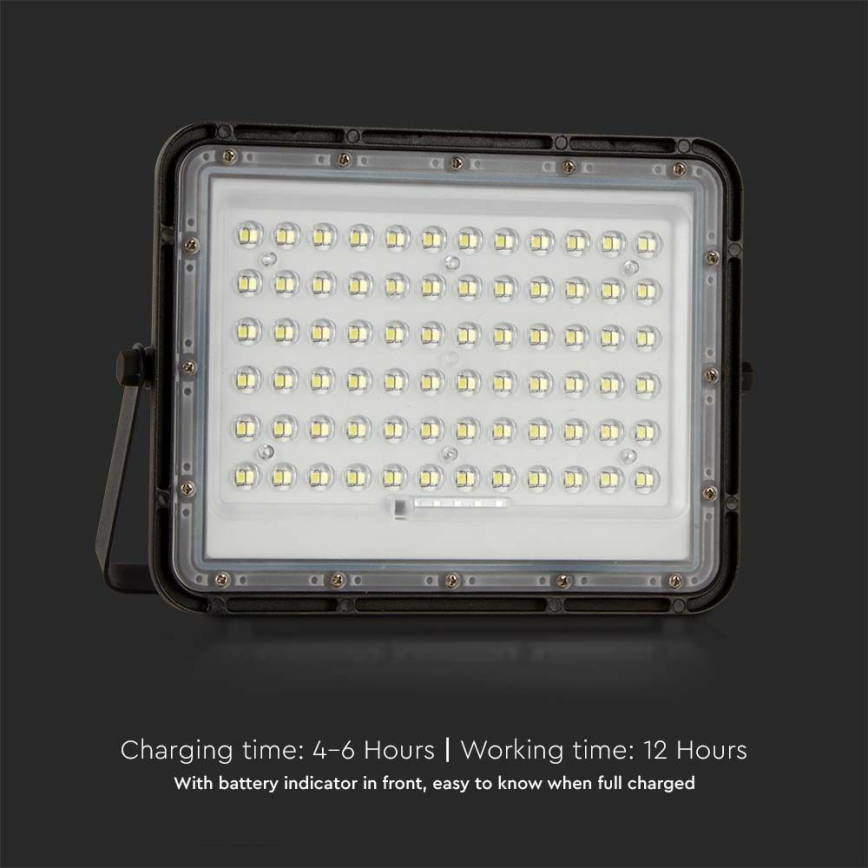LED zewnętrzny ściemnialny solarny reflektor LED/15W/3,2V IP65 4000K 12000 mAh czarny + zdalne sterowanie