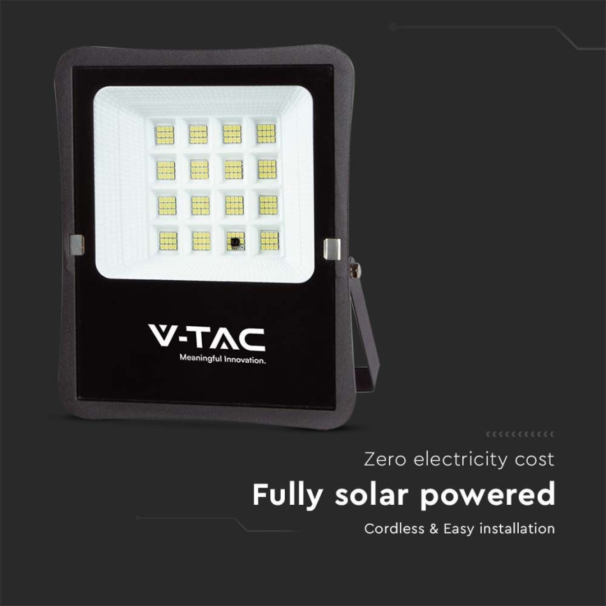 LED Zewnętrzny naświetlacz solarny LED/16W/3,2V 6400K IP65 15000 mAh + zdalne sterowanie