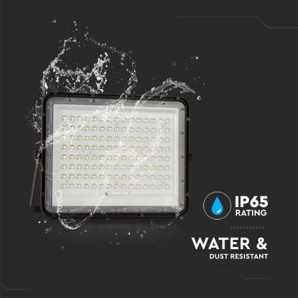 LED Zewnętrzny naświetlacz solarny LED/200W/3,2V 4000K czarny IP65 16000 mAh + zdalne sterowanie