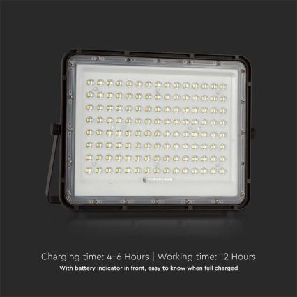 LED Zewnętrzny naświetlacz solarny LED/200W/3,2V 4000K czarny IP65 16000 mAh + zdalne sterowanie