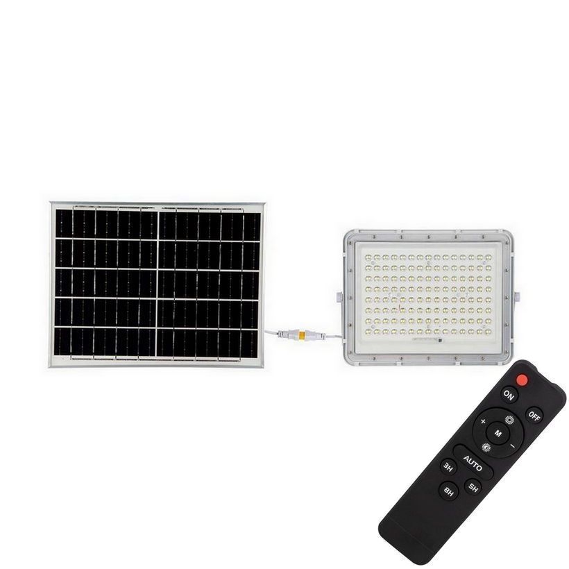 LED Zewnętrzny naświetlacz solarny LED/20W/3,2V 6400K biały IP65 16000 mAh + zdalne sterowanie