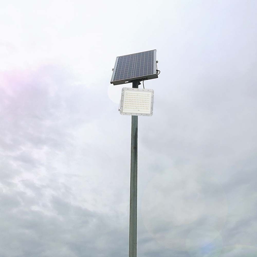 LED Zewnętrzny naświetlacz solarny LED/20W/3,2V 6400K biały IP65 16000 mAh + zdalne sterowanie