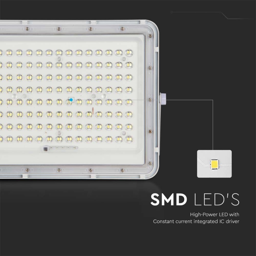 LED Zewnętrzny naświetlacz solarny LED/20W/3,2V 6400K biały IP65 16000 mAh + zdalne sterowanie