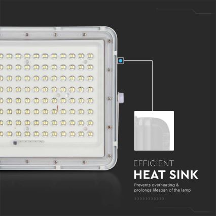 LED Zewnętrzny naświetlacz solarny LED/20W/3,2V 6400K biały IP65 16000 mAh + zdalne sterowanie