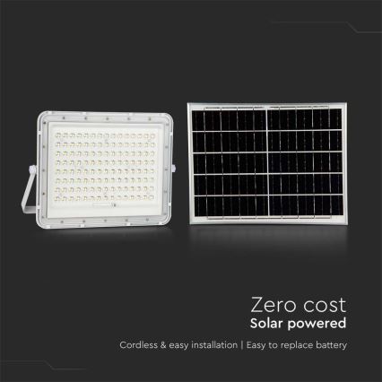LED Zewnętrzny naświetlacz solarny LED/20W/3,2V 6400K biały IP65 16000 mAh + zdalne sterowanie