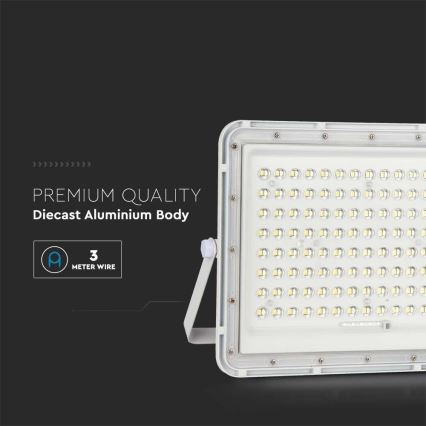 LED Zewnętrzny naświetlacz solarny LED/20W/3,2V 6400K biały IP65 16000 mAh + zdalne sterowanie