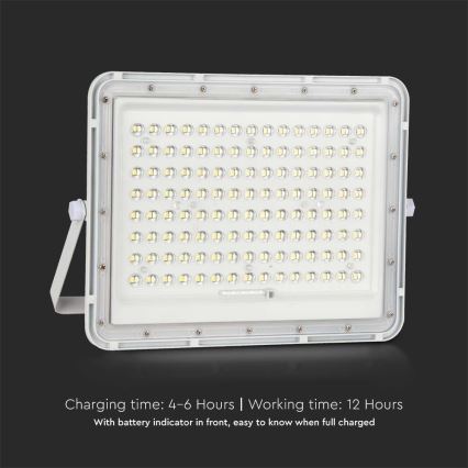 LED Zewnętrzny naświetlacz solarny LED/20W/3,2V 6400K biały IP65 16000 mAh + zdalne sterowanie