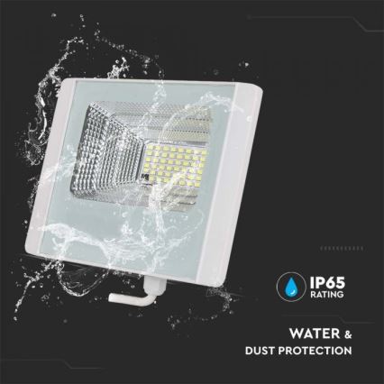 LED Zewnętrzny naświetlacz solarny LED/20W/3,2V IP65 4000K 20000 mAh + zdalne sterowanie