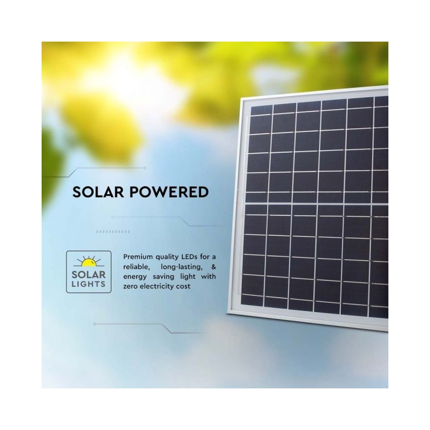 LED Zewnętrzny naświetlacz solarny LED/20W/3,2V IP65 4000K 20000 mAh + zdalne sterowanie