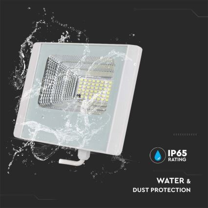 LED Zewnętrzny naświetlacz solarny LED/20W/3,2V IP65 6400K 20000 mAh + zdalne sterowanie