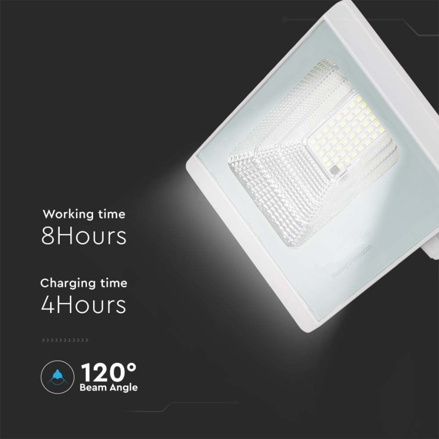 LED Zewnętrzny naświetlacz solarny LED/20W/3,2V IP65 6400K 20000 mAh + zdalne sterowanie