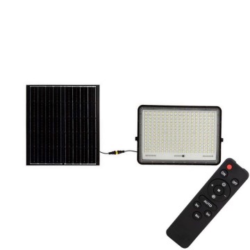 LED Zewnętrzny naświetlacz solarny LED/30W/3,2V 4000K czarny IP65 20000 mAh + zdalne sterowanie
