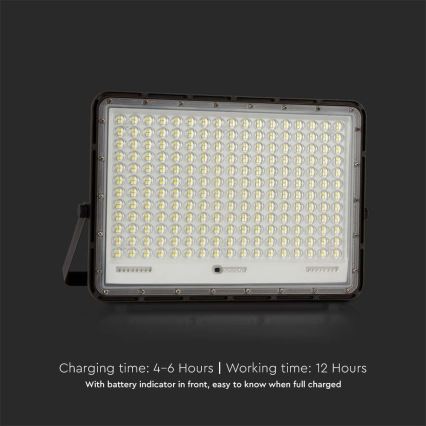 LED Zewnętrzny naświetlacz solarny LED/30W/3,2V 4000K czarny IP65 20000 mAh + zdalne sterowanie
