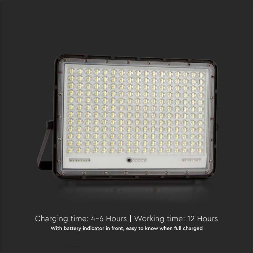 LED Zewnętrzny naświetlacz solarny LED/30W/3,2V 4000K czarny IP65 20000 mAh + zdalne sterowanie