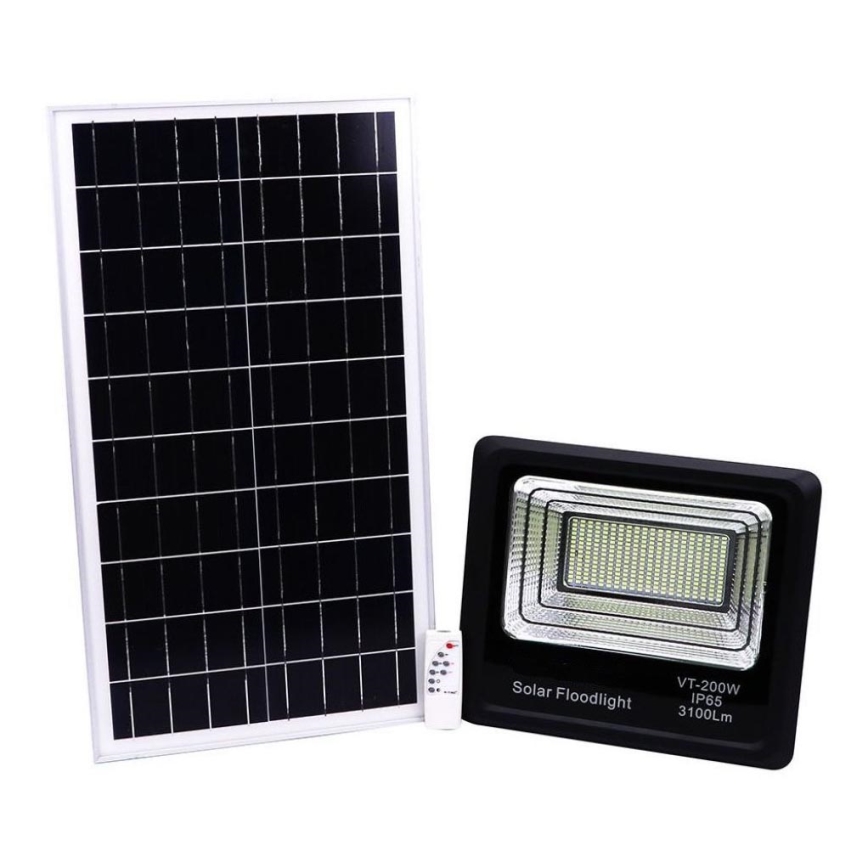 LED Zewnętrzny naświetlacz solarny LED/40W/10V IP65 6000K 20000 mAh + zdalne sterowanie