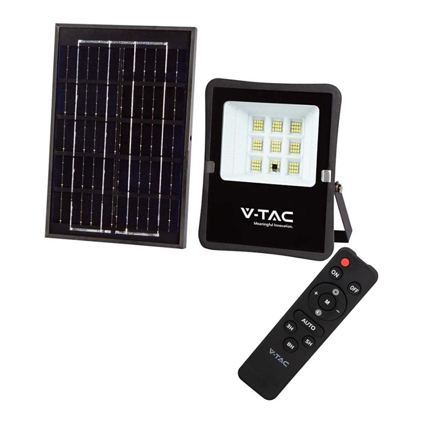 LED Zewnętrzny naświetlacz solarny LED/6W/3,2V 4000K IP65 5000 mAh + zdalne sterowanie