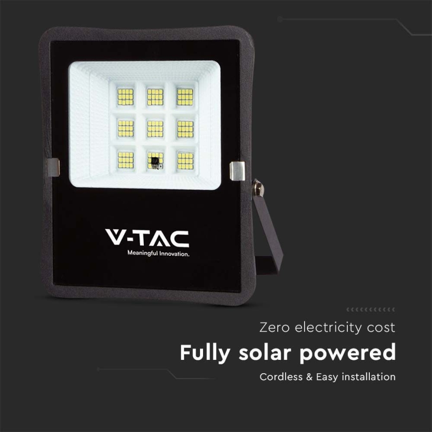 LED Zewnętrzny naświetlacz solarny LED/6W/3,2V 4000K IP65 5000 mAh + zdalne sterowanie