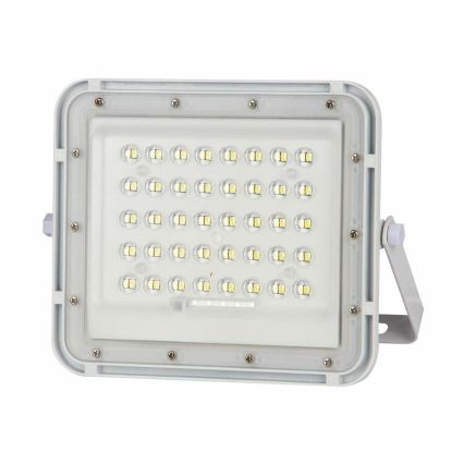 LED Zewnętrzny ściemnialny naświetlacz solarny LED/6W/3,2V IP65 4000K biały + pilot zdalnego sterowania