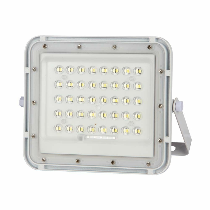 LED zewnętrzny ściemnialny solarny reflektor LED/6W/3,2V IP65 6400K 5000 mAh biały + zdalne sterowanie