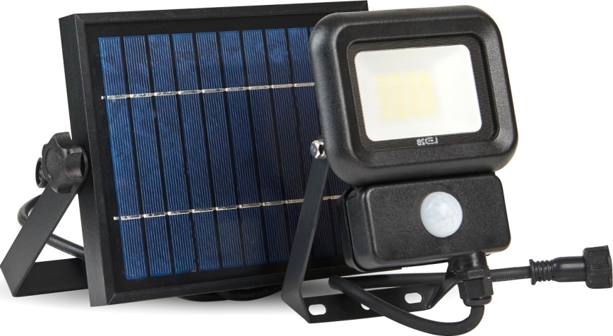 LED Zewnętrzny naświetlacz solarny z czujnikiem LED/10W/3,7V 6500K IP65 2200 mAh