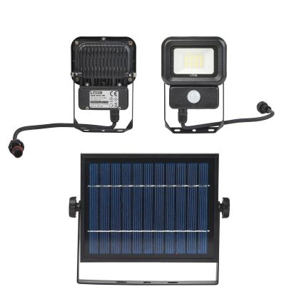 LED Zewnętrzny naświetlacz solarny z czujnikiem LED/10W/3,7V 6500K IP65 2200 mAh
