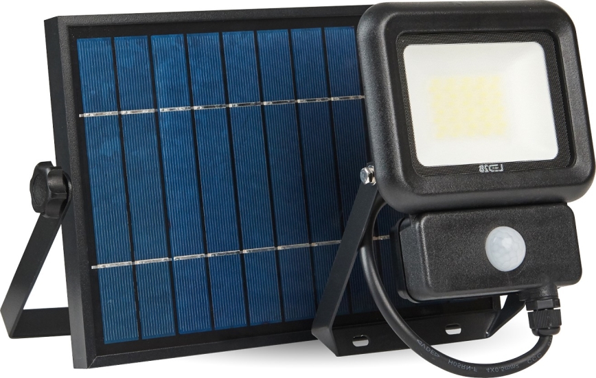 LED Zewnętrzny naświetlacz solarny z czujnikiem LED/20W/3,7V 6500K IP65 4400 mAh