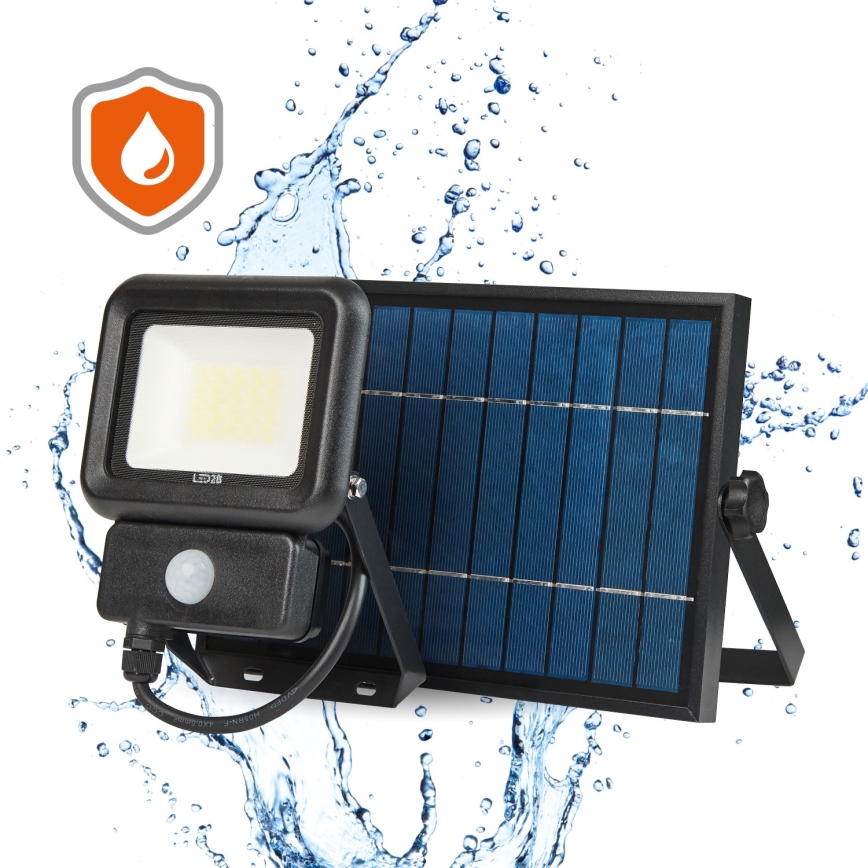 LED Zewnętrzny naświetlacz solarny z czujnikiem LED/20W/3,7V 6500K IP65 4400 mAh