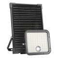 LED Zewnętrzny naświetlacz solarny z czujnikiem LED/30W/6,4V IP65 3000/4000K 6000 mAh + zdalne sterowanie