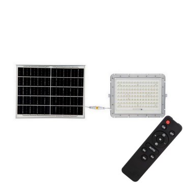 LED Zewnętrzny reflektor solarny LED/20W/3,2V 6400K biały IP65 16000 mAh + pilot zdalnego sterowania
