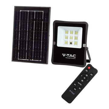 LED Zewnętrzny reflektor solarny LED/6W/3,2V 4000K IP65 5000 mAh + pilot zdalnego sterowania