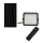LED zewnętrzny ściemnialny solarny reflektor LED/10W/3,2V IP65 6400K 6000 mAh czarny + zdalne sterowanie