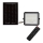 LED zewnętrzny ściemnialny solarny reflektor LED/6W/3,2V IP65 6400K 5000 mAh czarny + zdalne sterowanie