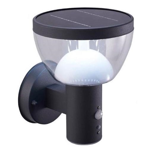 LED zewnętrzny solarny kinkiet z czujnikiem LARIX LED/3W/3,7V 2200 mAh IP44