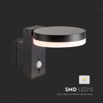 LED zewnętrzny solarny Kinkiet z czujnikiem LED/5,5W/3,7V 3000K IP54 2000 mAh