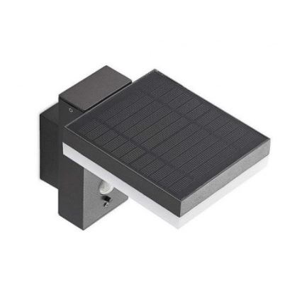 LED zewnętrzny solarny Kinkiet z czujnikiem LED/5,5W/3,7V 3000K IP54 2200 mAh