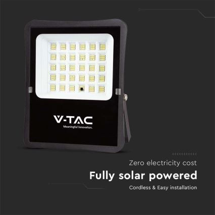 LED Zewnętrzny reflektor solarny LED/20W/3,2V 6400K IP65 15000 mAh + pilot zdalnego sterowania