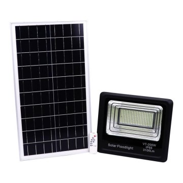 LED Zewnętrzny solarny reflektor LED/40W/10V IP65 6000K 20000 mAh + pilot zdalnego sterowania