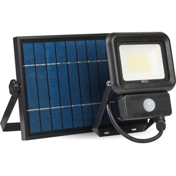 LED Zewnętrzny solarny reflektor z czujnikiem LED/20W/3,7V 6500K IP65 4400 mAh