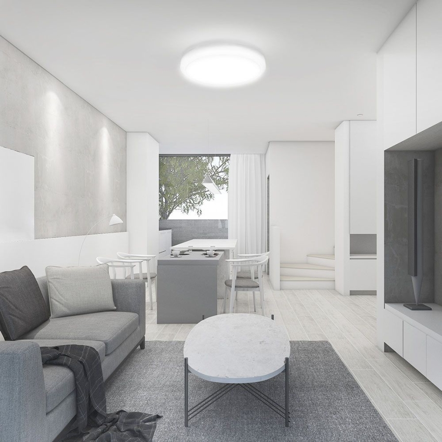 LED Zewnętrzne oświetlenie sufitowe z czujnikiem LED/30W/230V 4000K IP44 białe