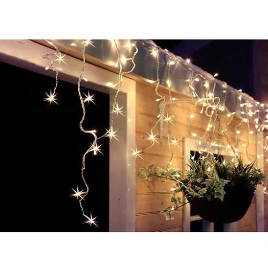 LED Zewnętrzny świąteczny kurtyna 360xLED/8 funkcji 15m IP44 ciepła biel