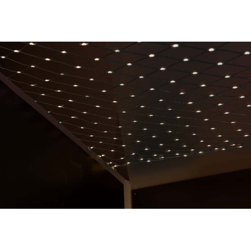 LED Zewnętrzny świąteczny kurtyna NET 240xLED/7,2W/230V 1,5x2 m IP44 ciepła biel