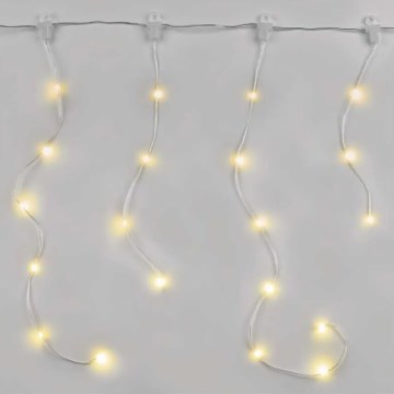 LED Zewnętrzny świąteczny łańcuch świetlny 100 diod LED / 8 funkcji 7,9 × 0,7 m IP44 ciepła biel