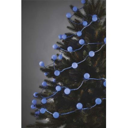 LED Zewnętzrny łańcuch bożonarodzeniowy 40xLED/9m IP44 niebieski