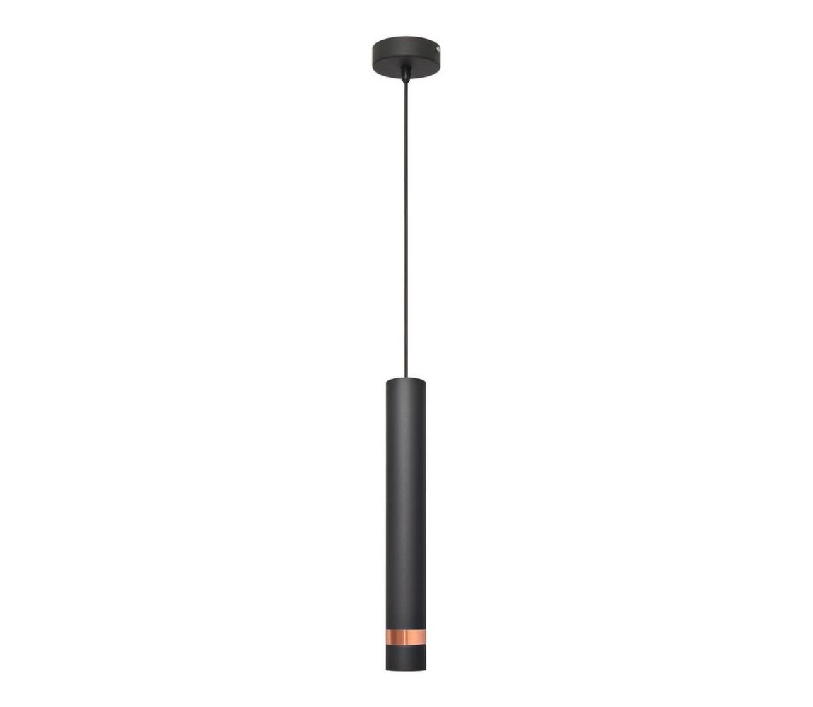 LED Żyrandl na lince TUBA 1×GU10/4,8W/230V czarny/miedź