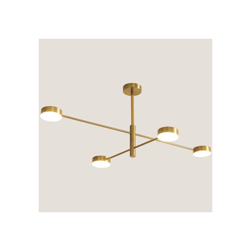 LED Żyrandol 4xLED/12W/230V 4000K złoty